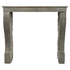 Antique French Limestone Fireplace Mantel