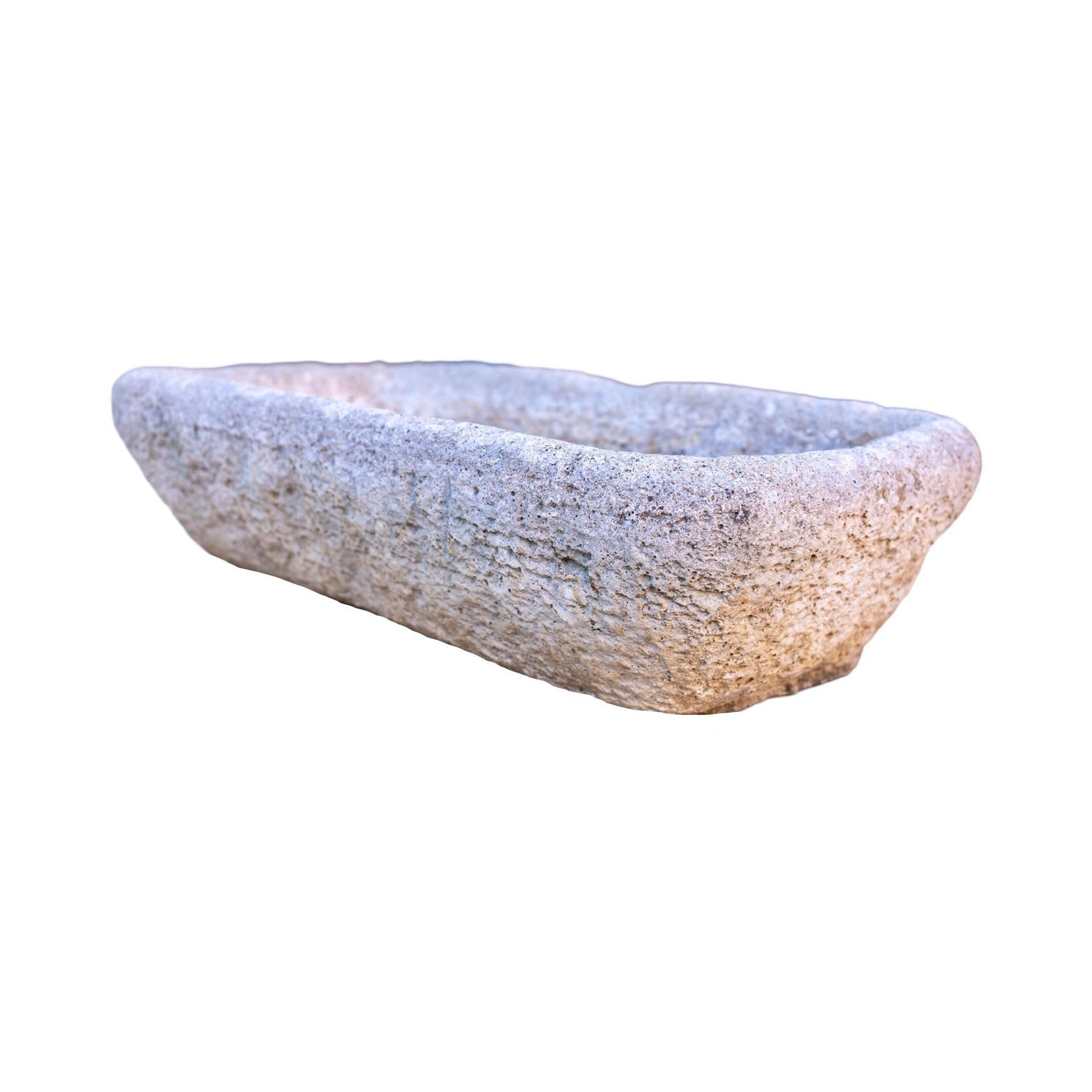 Fregadero Petite de Línea Baja de Piedra Caliza Antique French en venta 6