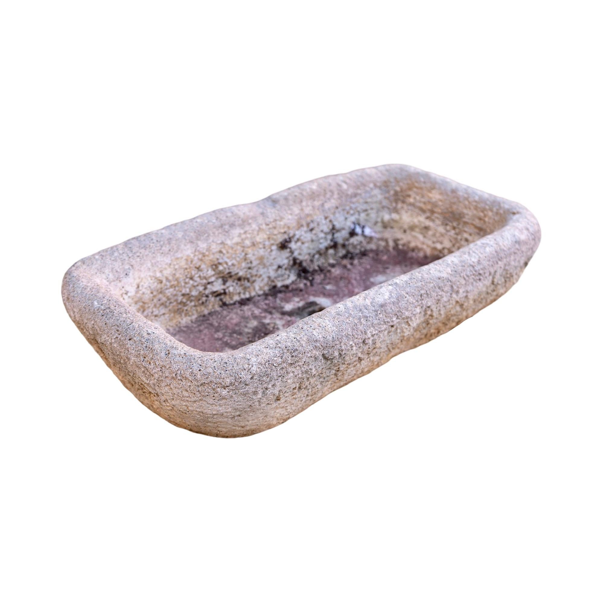 Fregadero Petite de Línea Baja de Piedra Caliza Antique French en venta 2