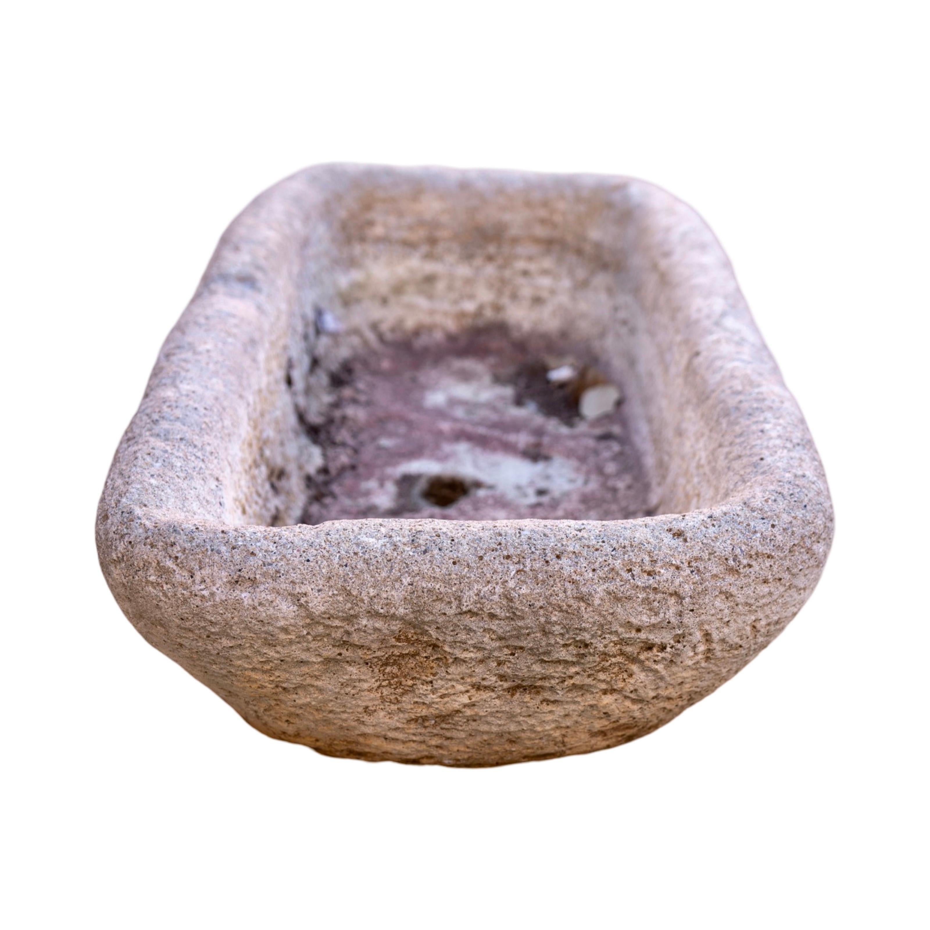 Fregadero Petite de Línea Baja de Piedra Caliza Antique French en venta 3