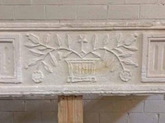 Antique French Limestone Mantel, circa 1680