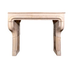 Antique French Limestone Mantel