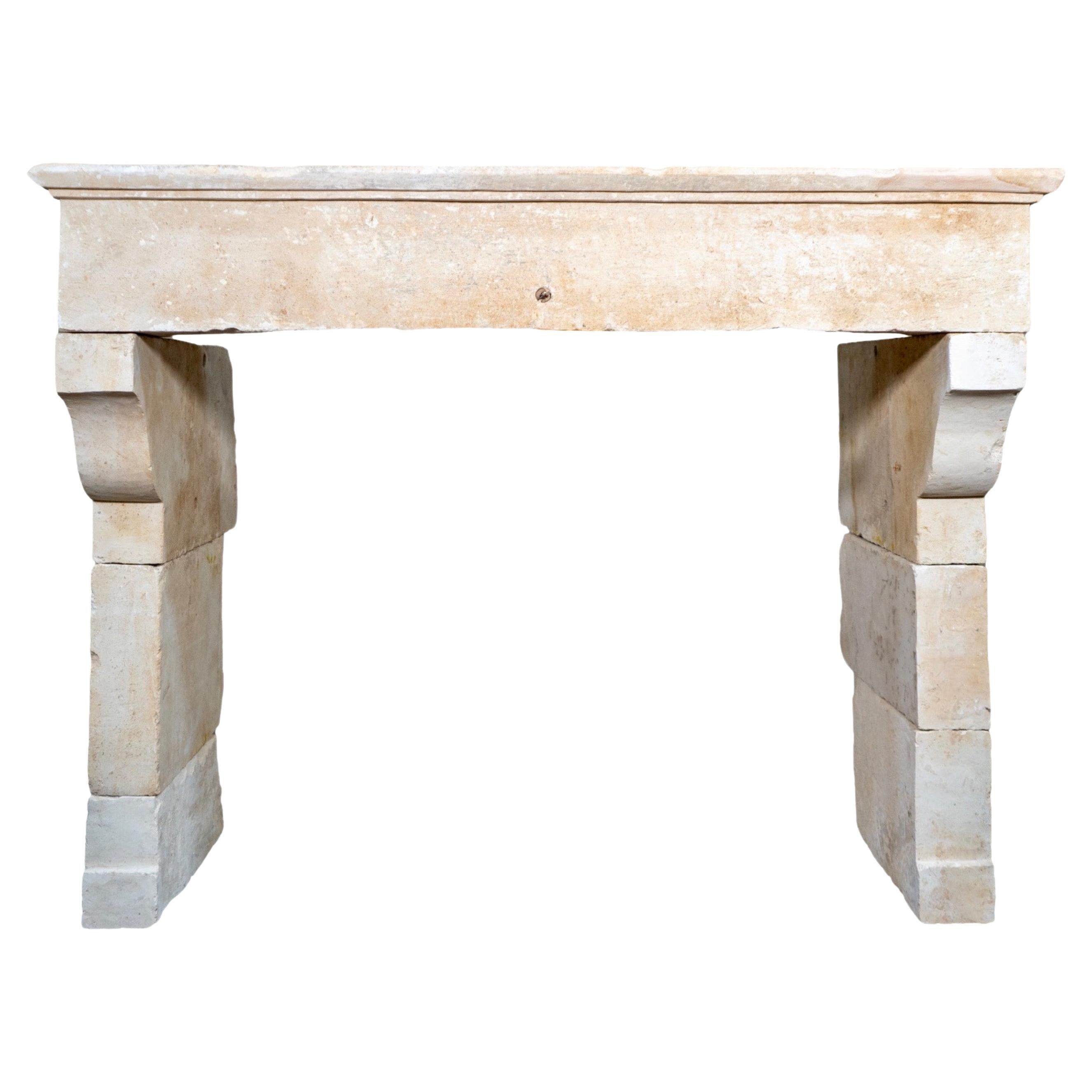 Repisa de piedra caliza Antique French
