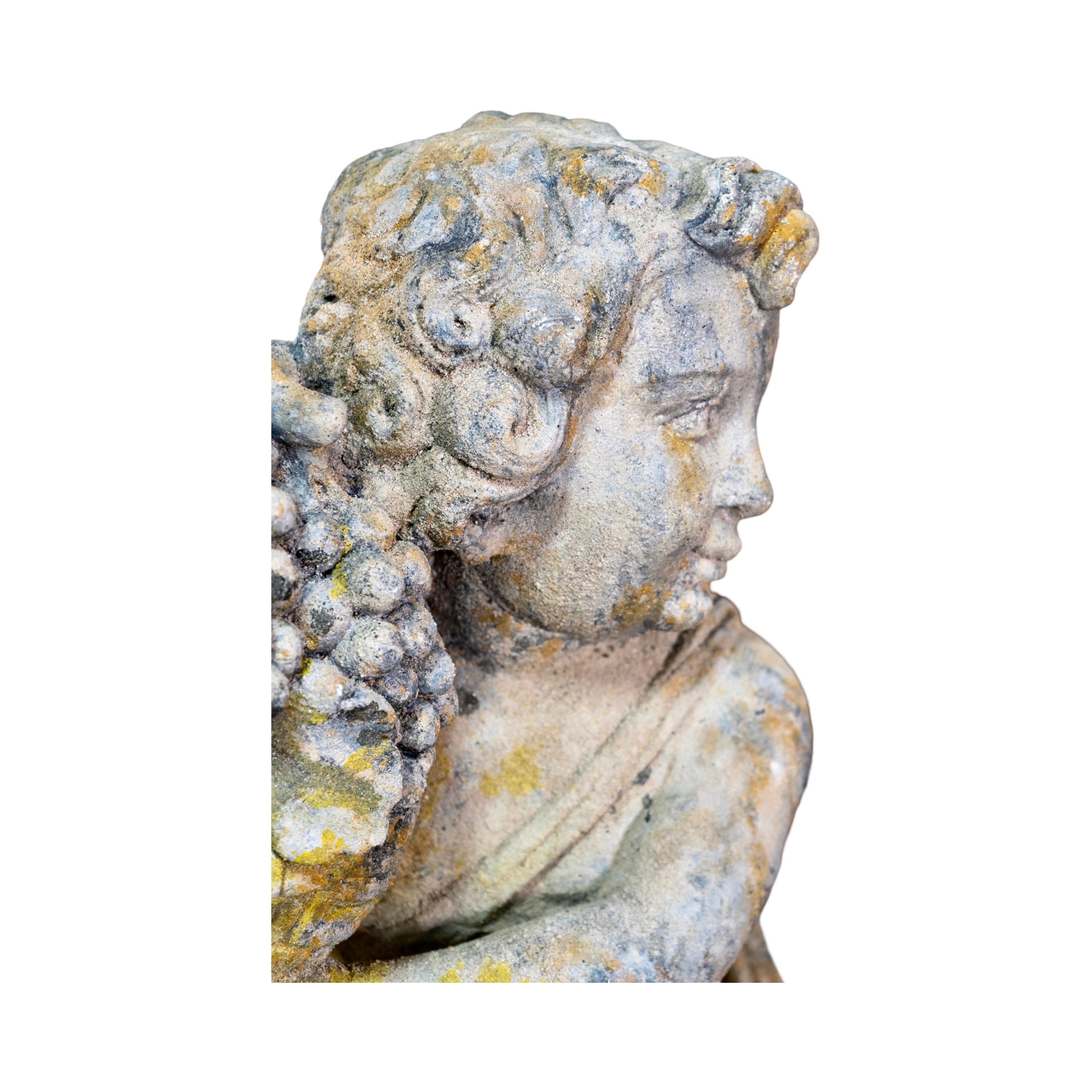 Antique French Scultura di Putti in pietra calcarea in vendita 1