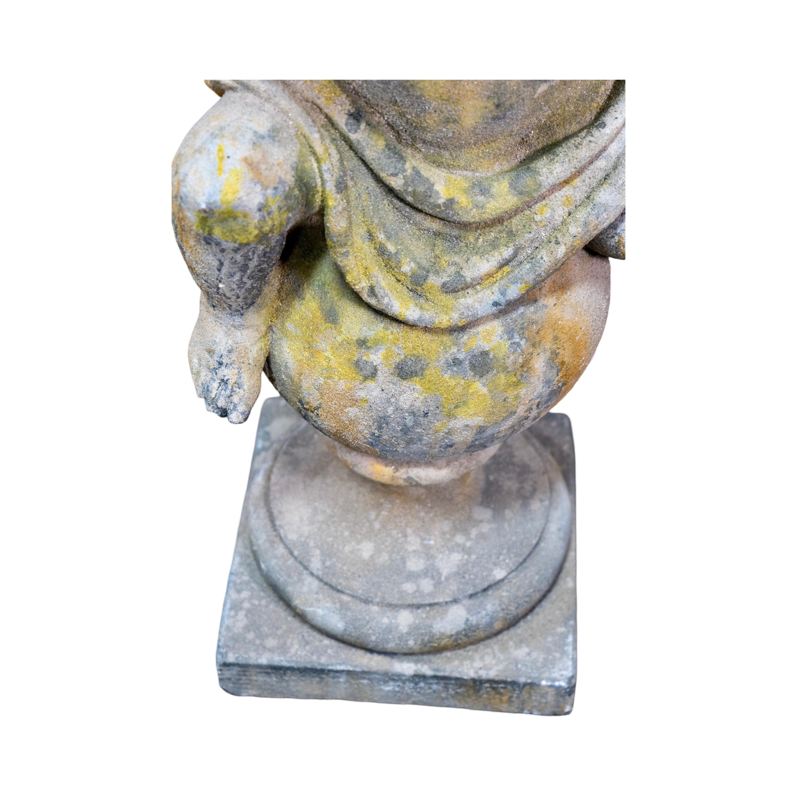 Antique French Scultura di Putti in pietra calcarea in vendita 3