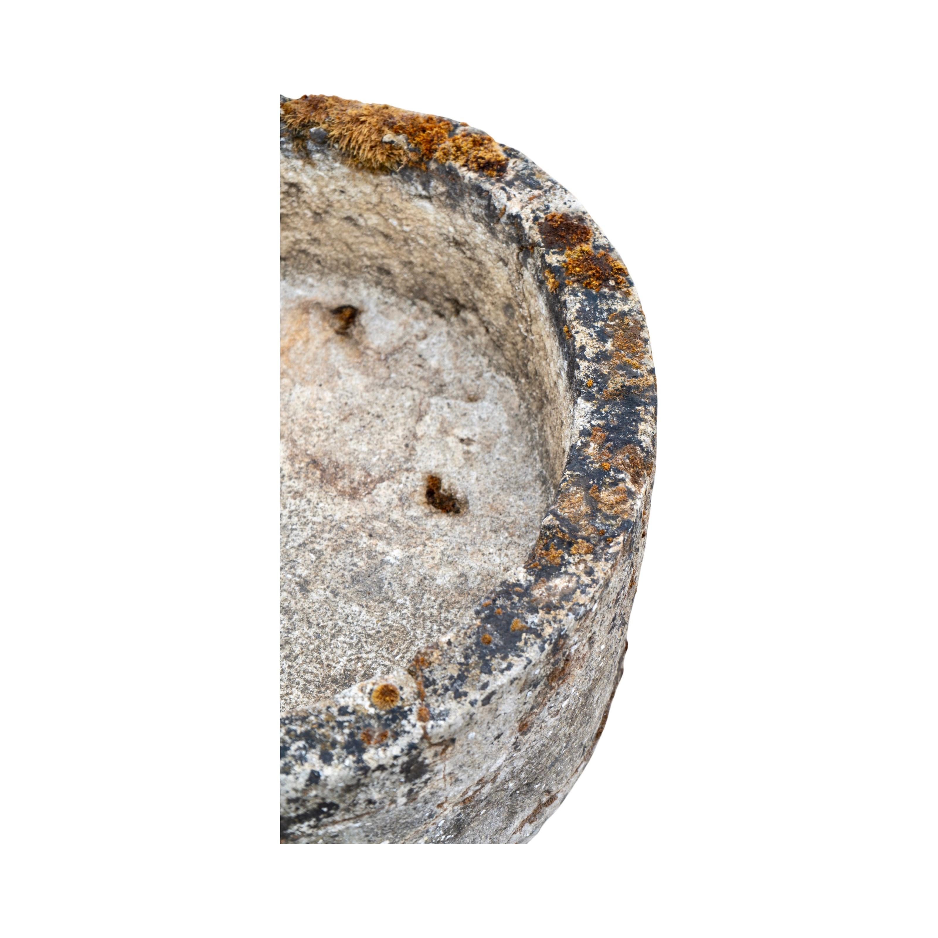 Antique French Limestone Round Trough For Sale 1