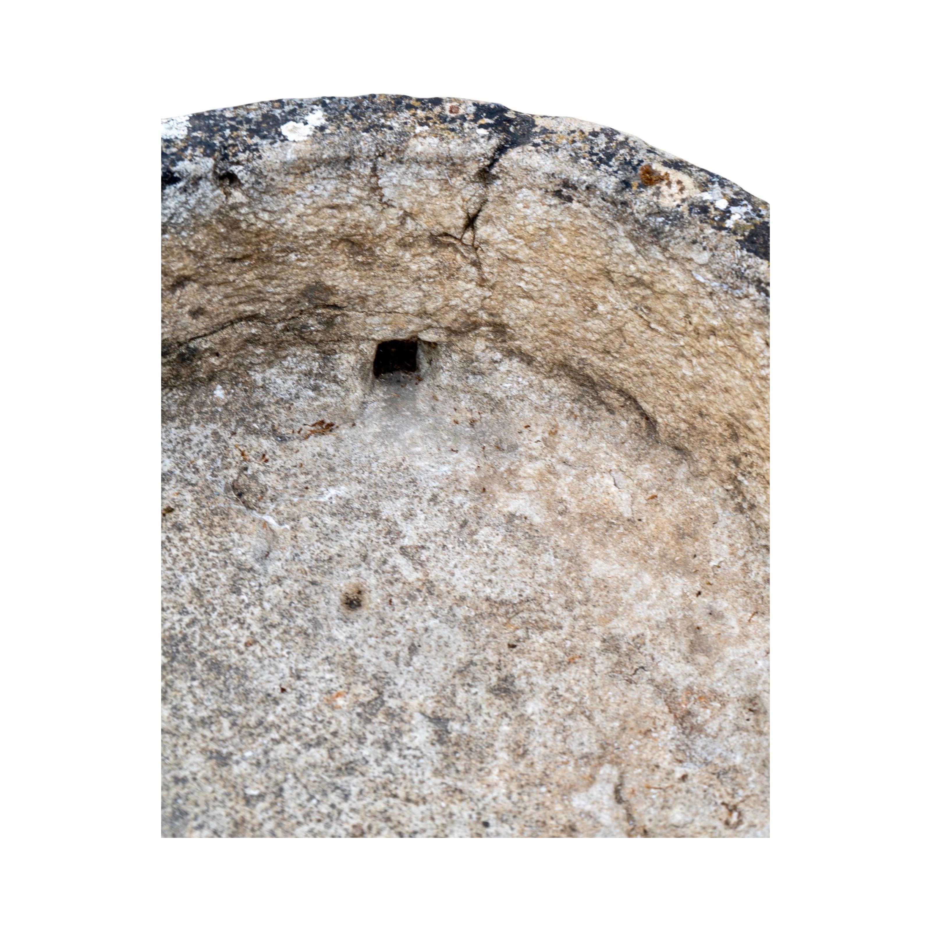 Antique French Limestone Round Trough For Sale 2