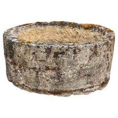 Antique French Limestone Round Trough