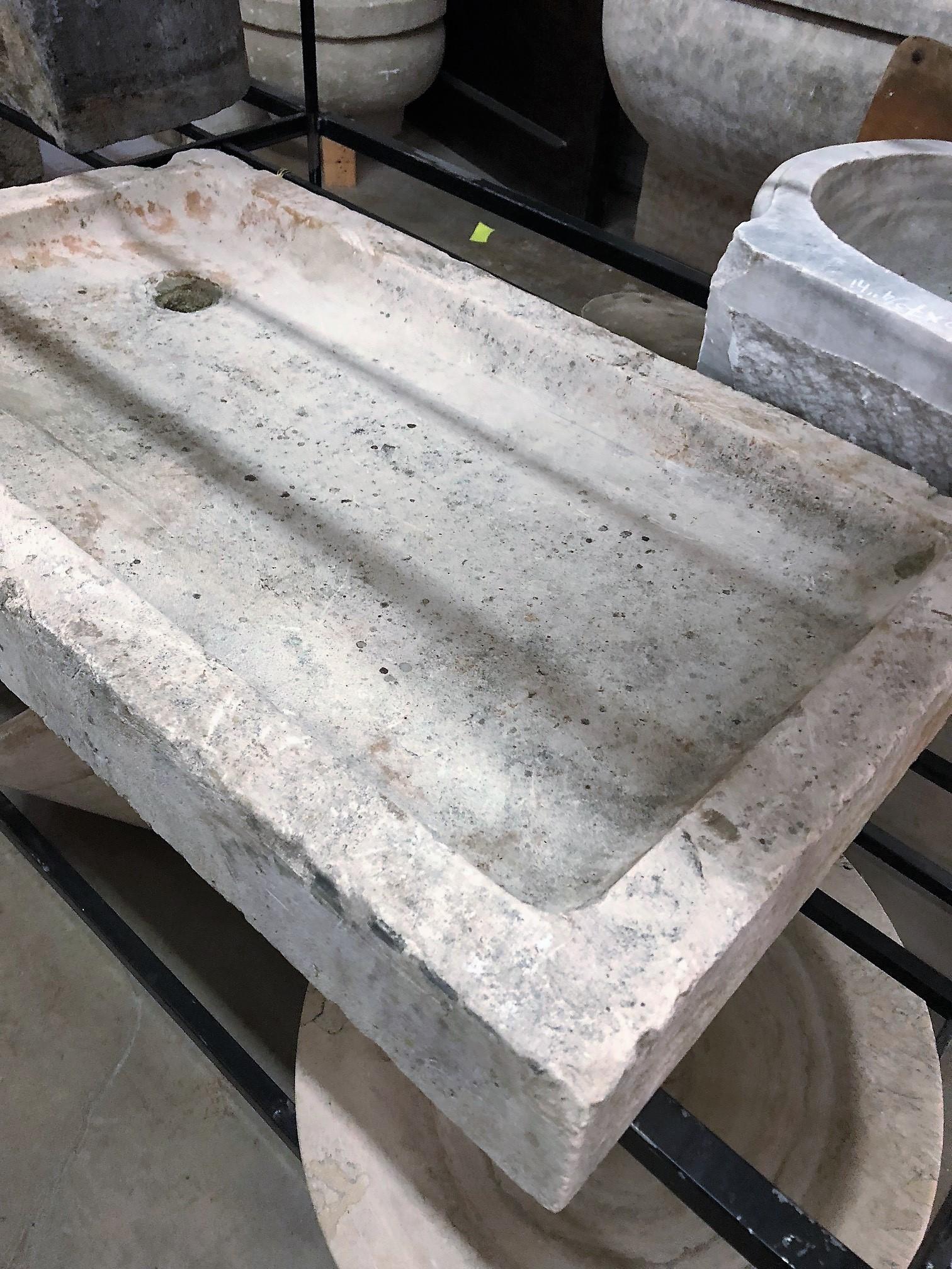 antique limestone sink