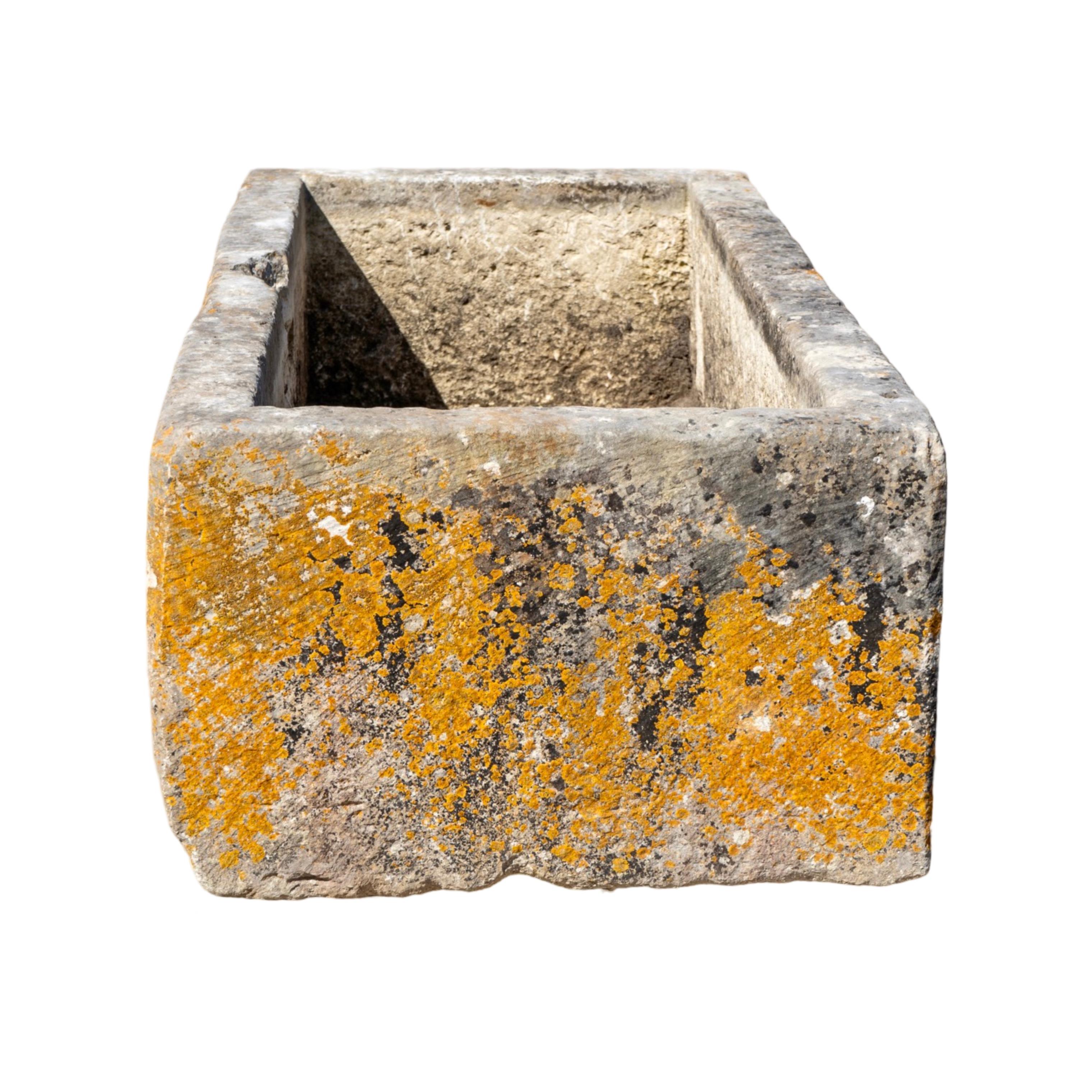 18th Century and Earlier Antique French Limestone Trough