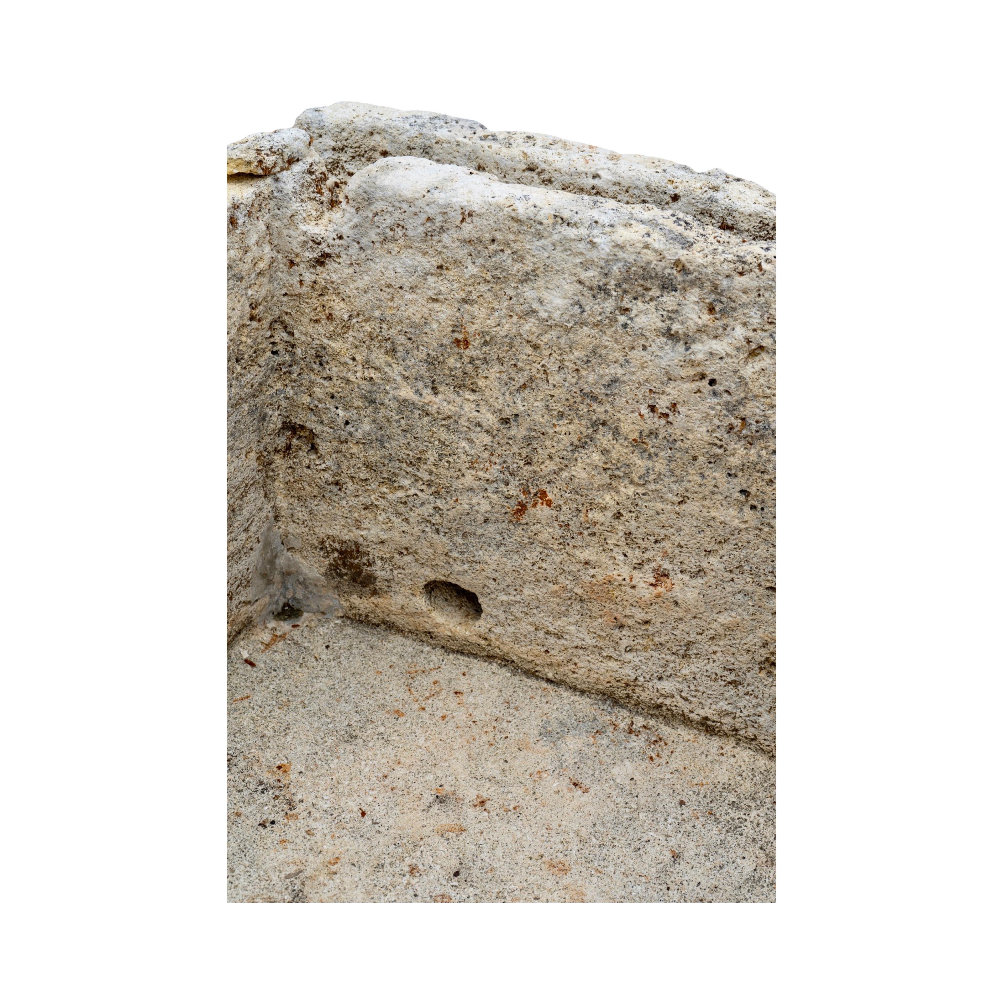 Antiguo abrevadero francés de piedra caliza en venta 3