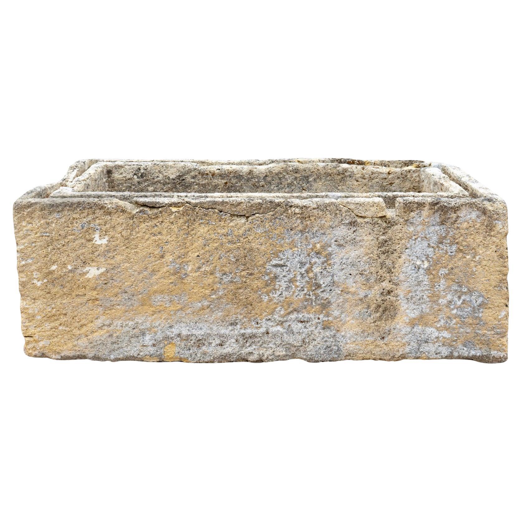 Antique French Limestone Trough