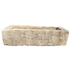 Abbeveratoio in pietra calcarea francese Antique French