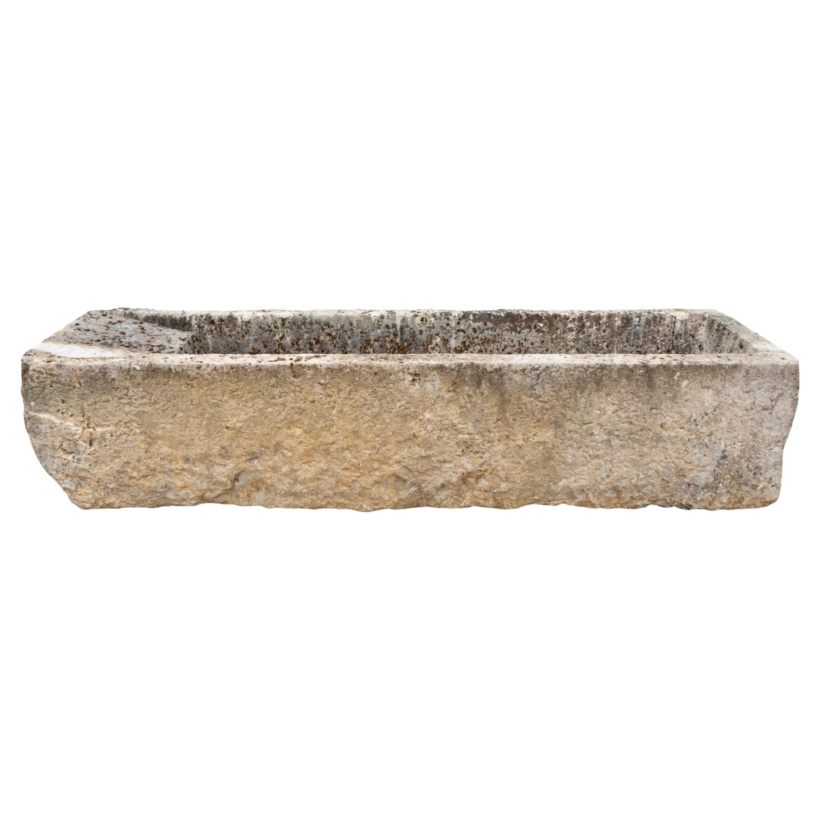 Antique French Limestone Trough