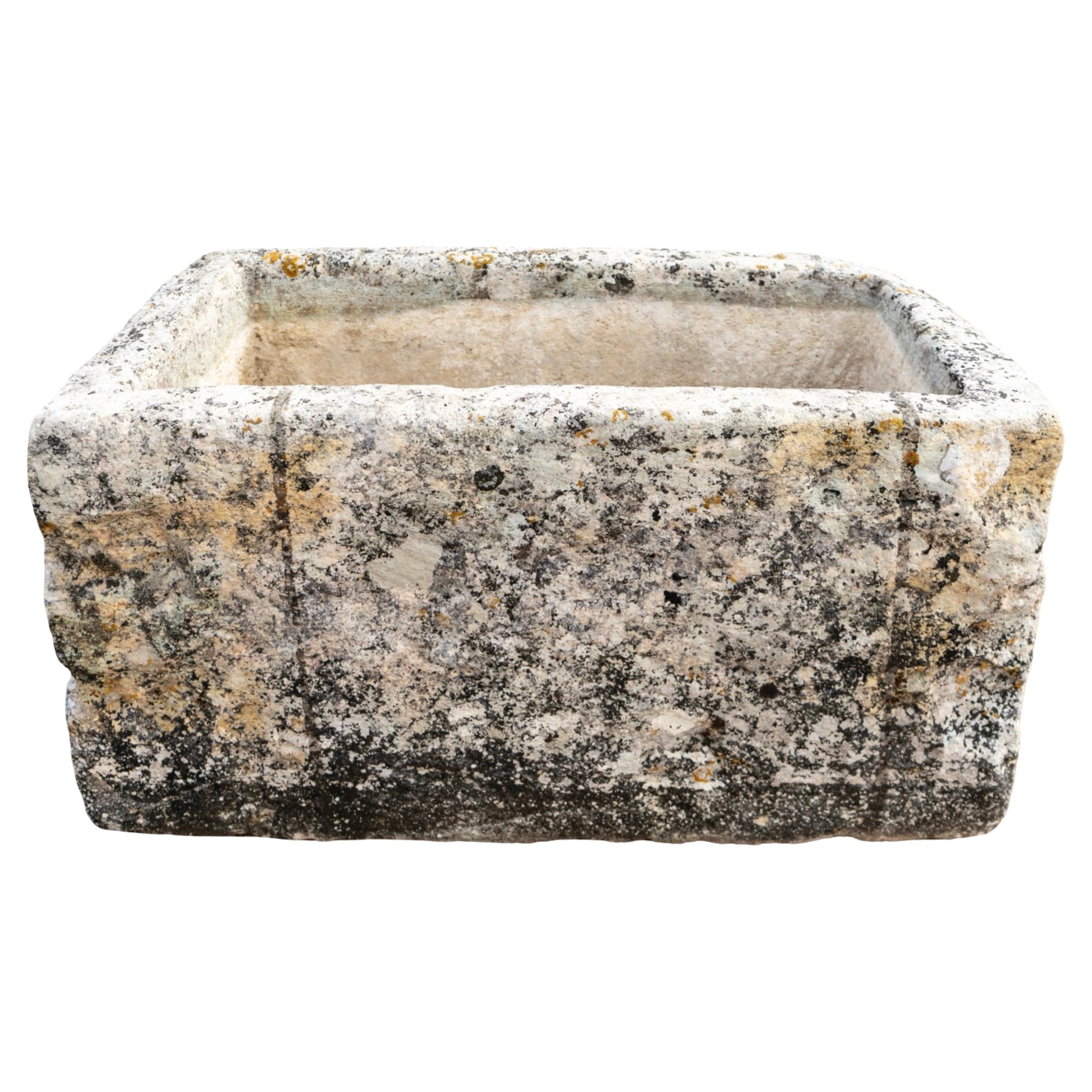 Antique French Limestone Trough