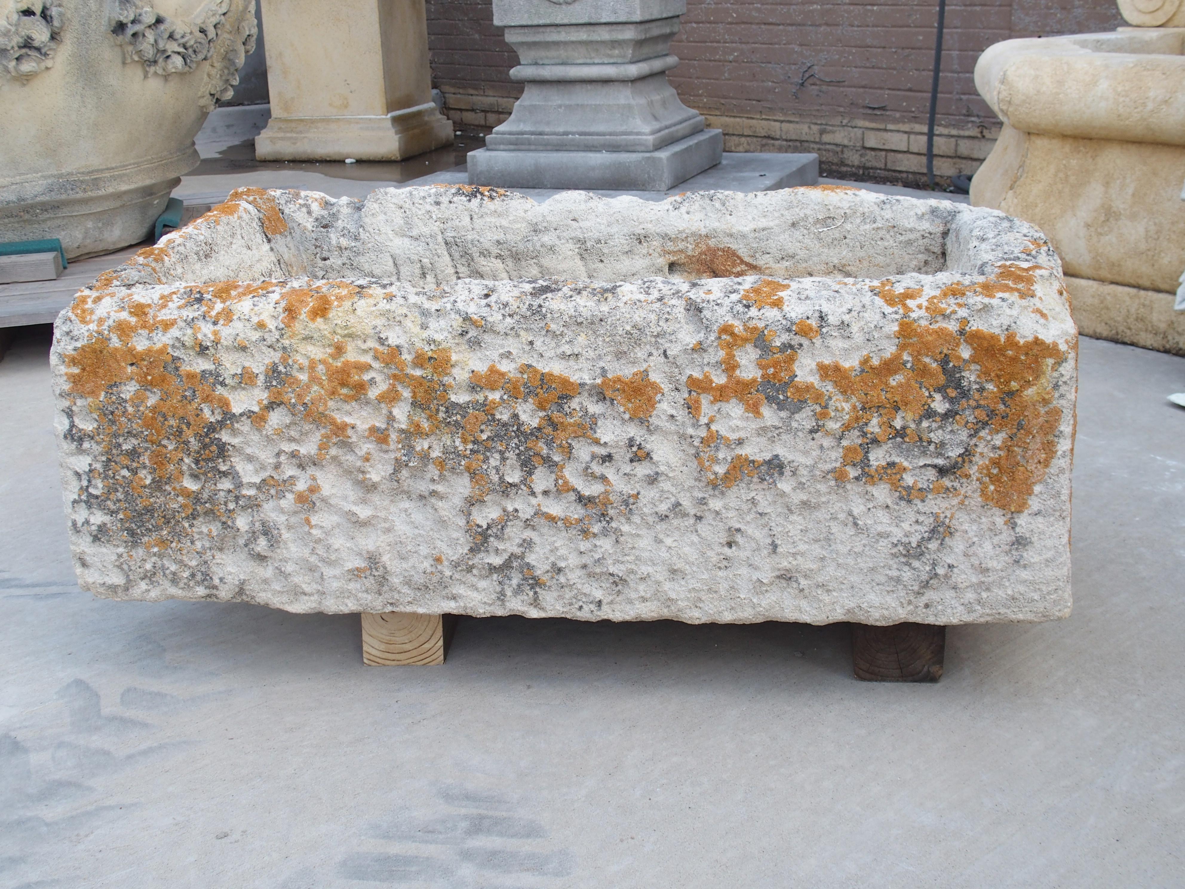 Antique French Limestone Trough from Burgundy, Circa 1850 For Sale 6