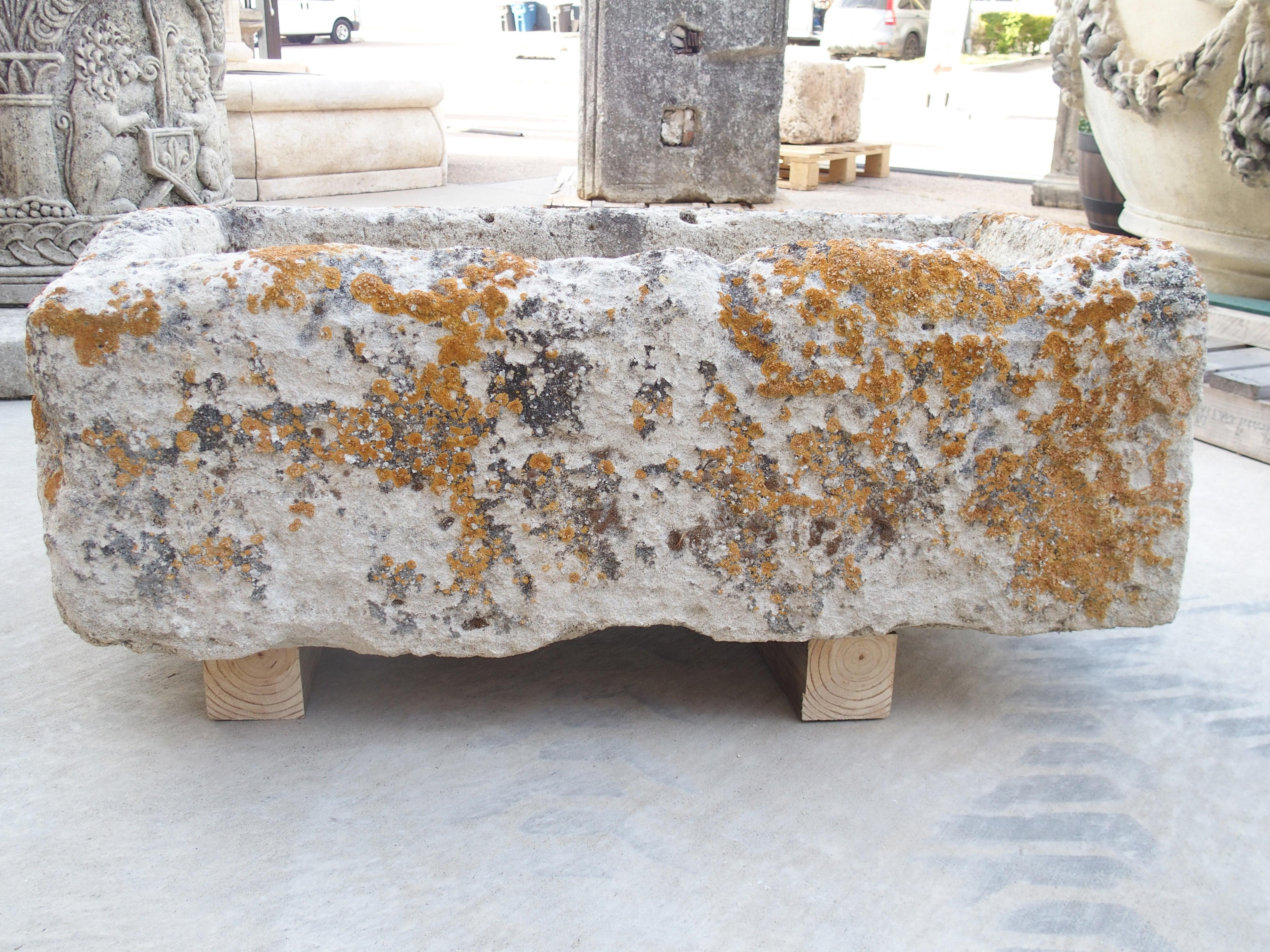 Antique French Limestone Trough from Burgundy, Circa 1850 For Sale 2