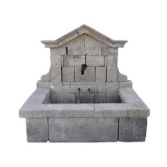 Antique French Limestone Wall Fountain