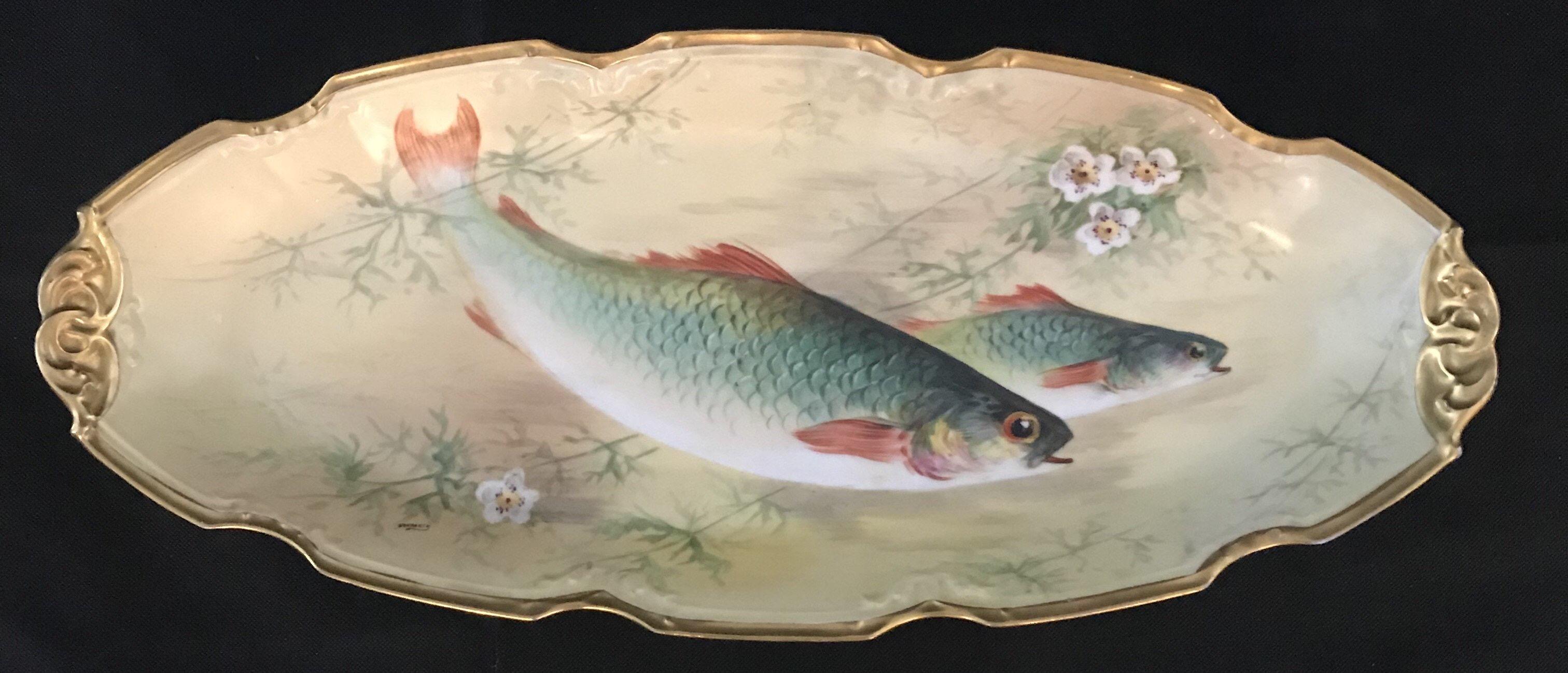 limoges fish plates