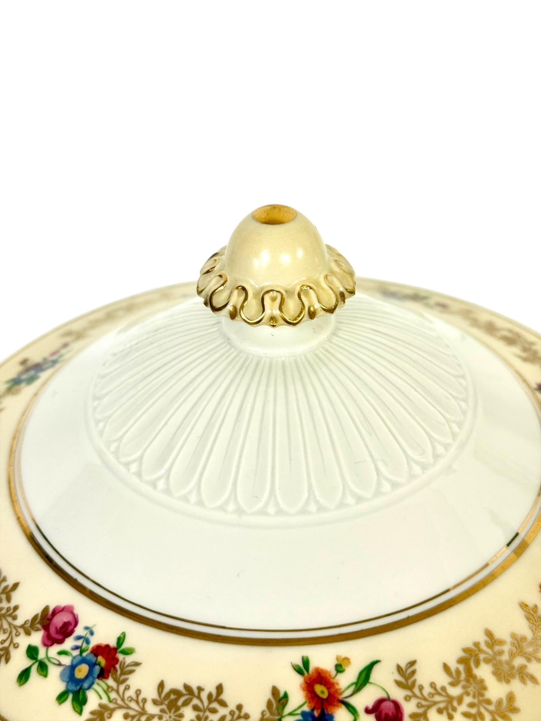 Antique French Limoges Bouillon Bowl by Raynaud & Cie, Swan Mark, c. 1895 For Sale 7
