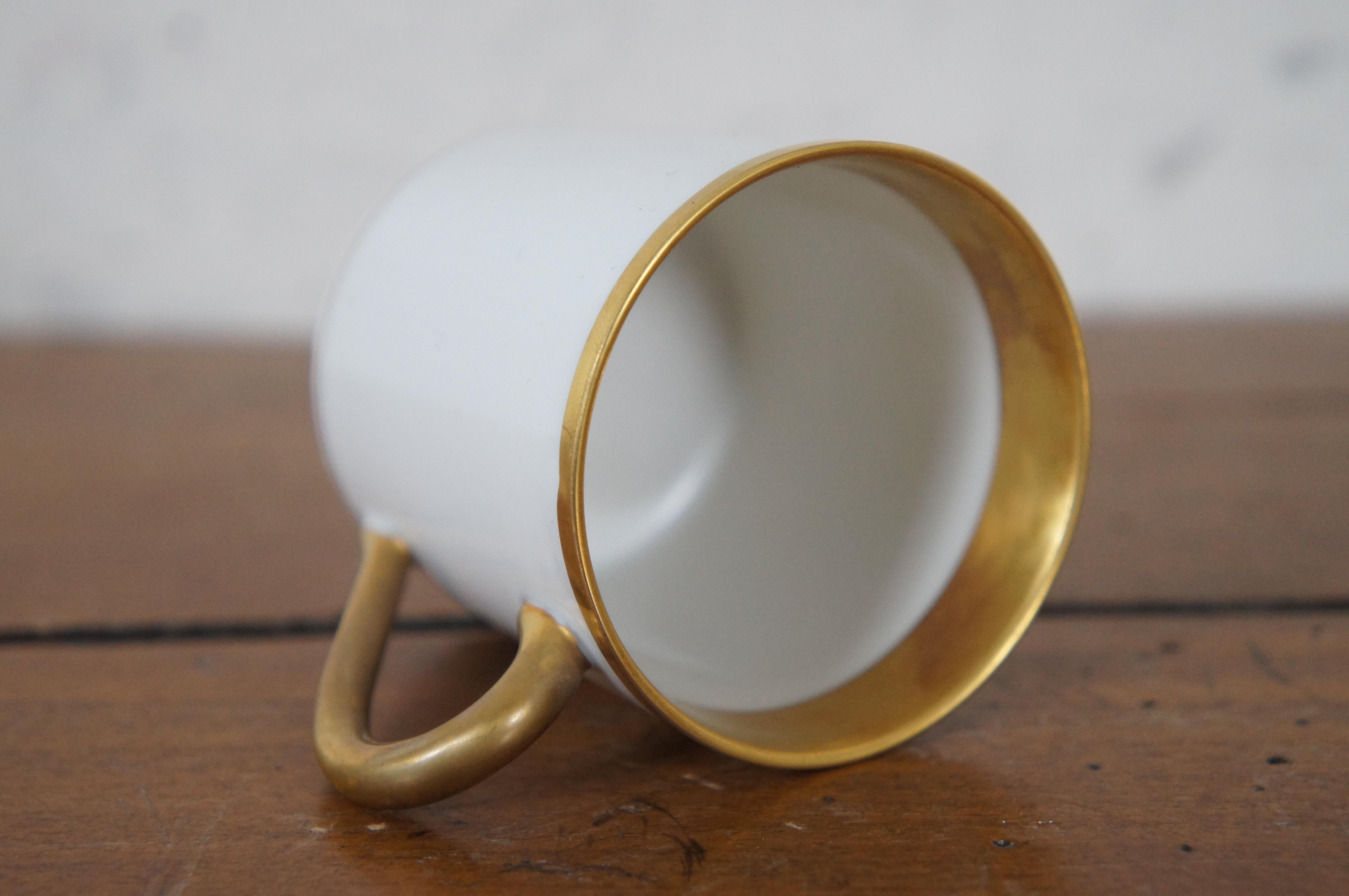 Porcelain Antique French Limoges Gold Trim Demitasse Tea Coffee Cup & Saucer 5