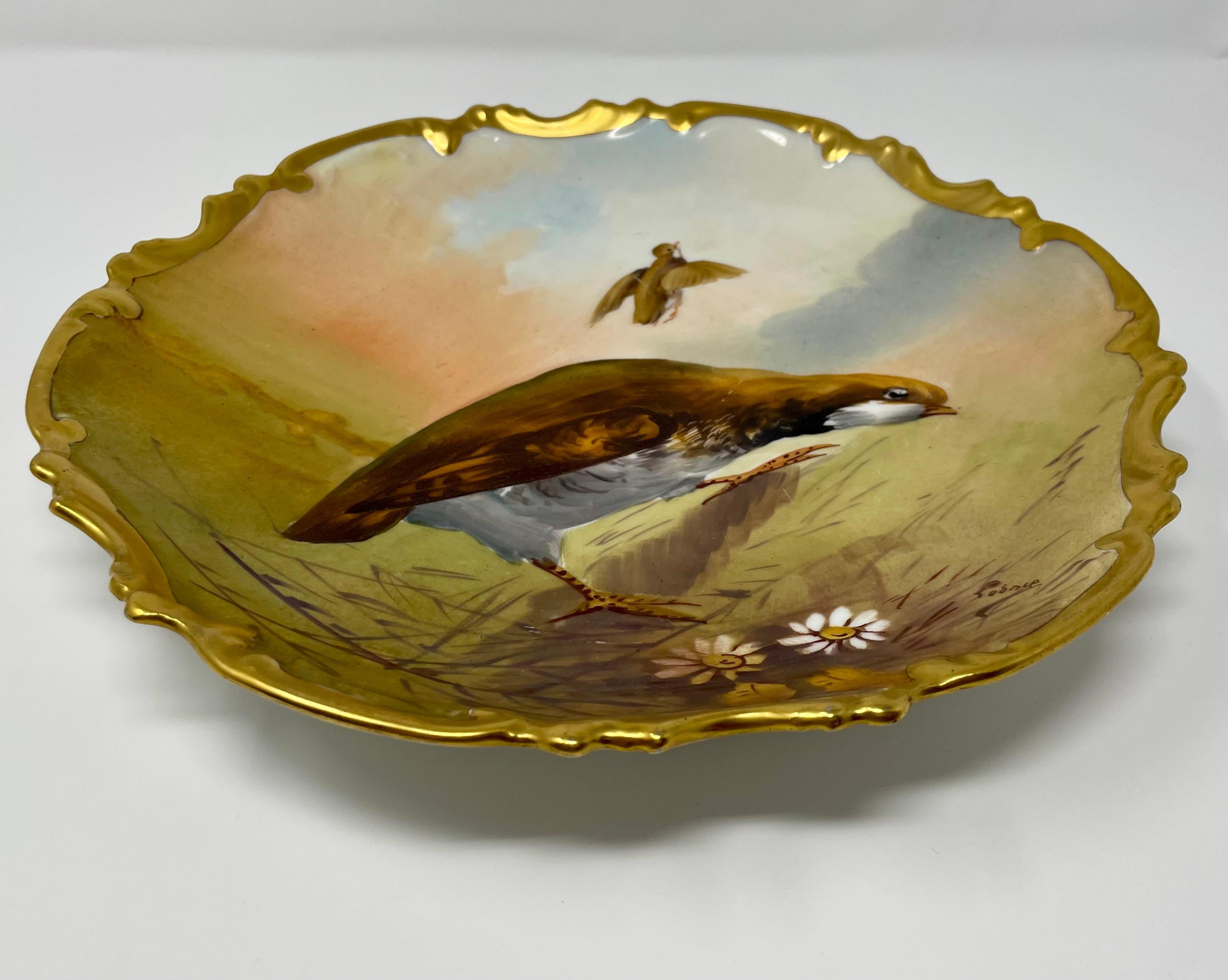 Antique French Limoges Hand-Painted Plate.