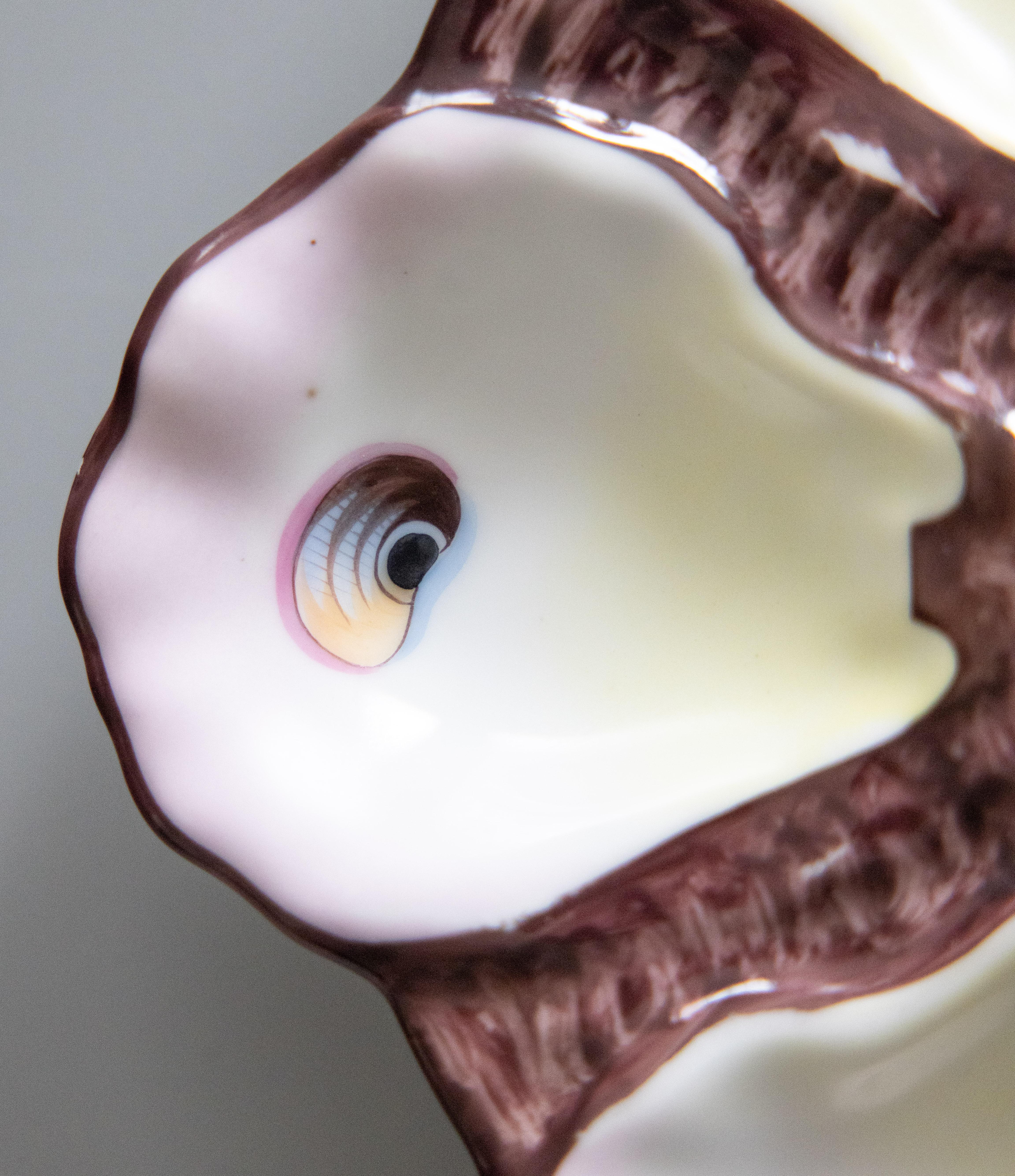 Francese Antique French Limoges Majolica Porcelain Oyster Plate, circa 1890 in vendita