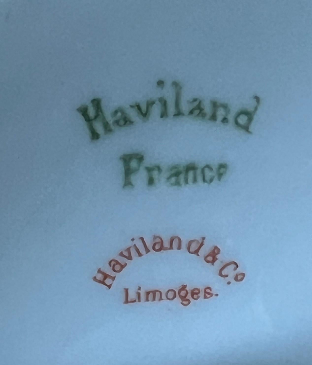 Antique French Limoges Oyster Plate by Haviland & Co., circa 1920s 4