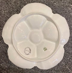 Antique French Limoges Porcelain Oyster Plate Made by "M. Redon, " circa 1870