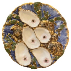 Antique French Limoges Porcelain Presidential Oyster Plate, circa 1880's