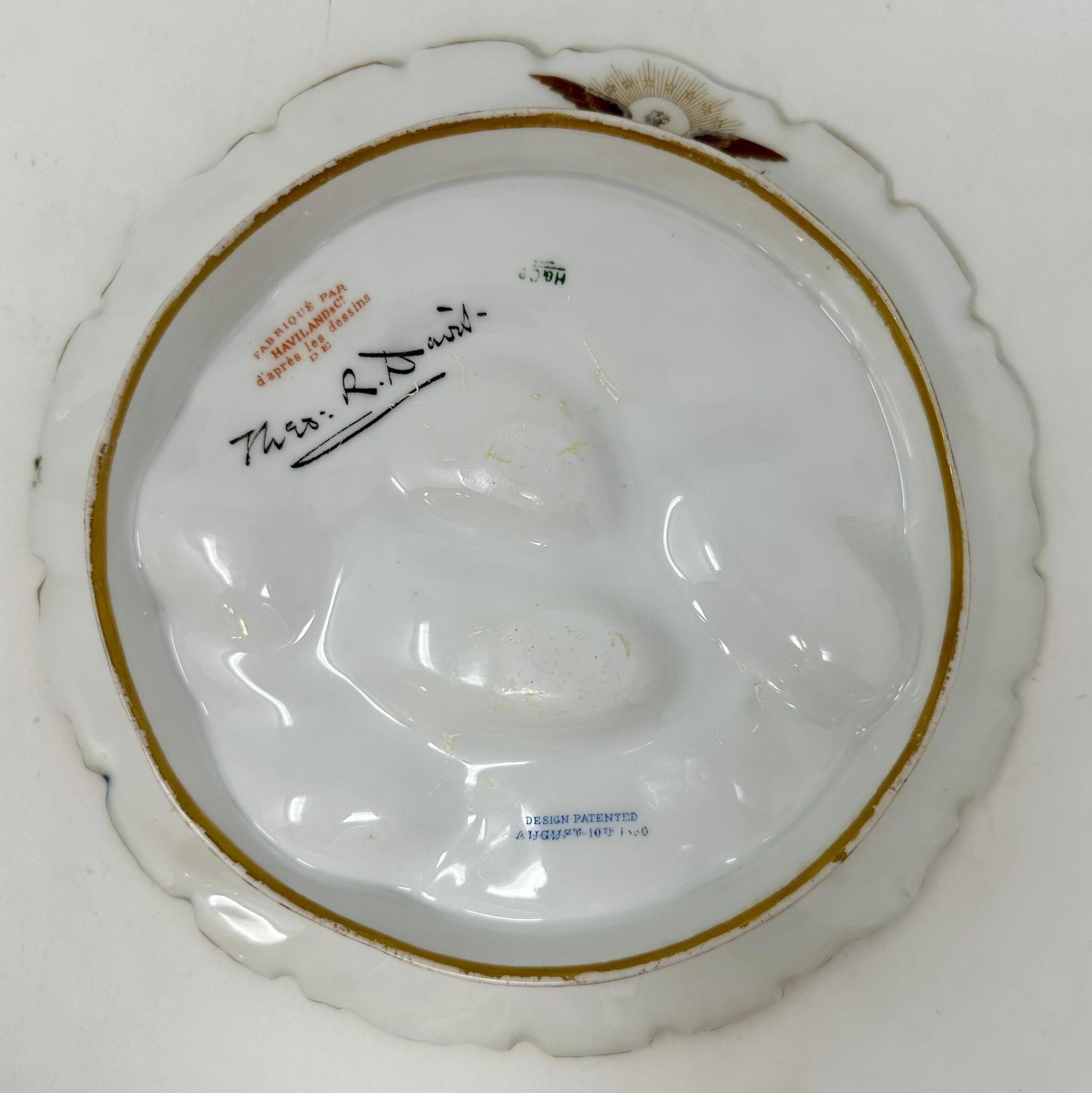 19th Century Antique French Limoges Porcelain Presidential 