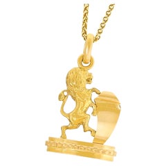 Antique French Lion Fob, 18k