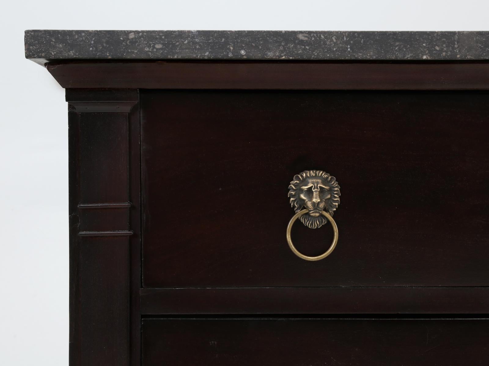 Antique French Lion Paw Footed Mahogany Empire Style Commode, Restored 7