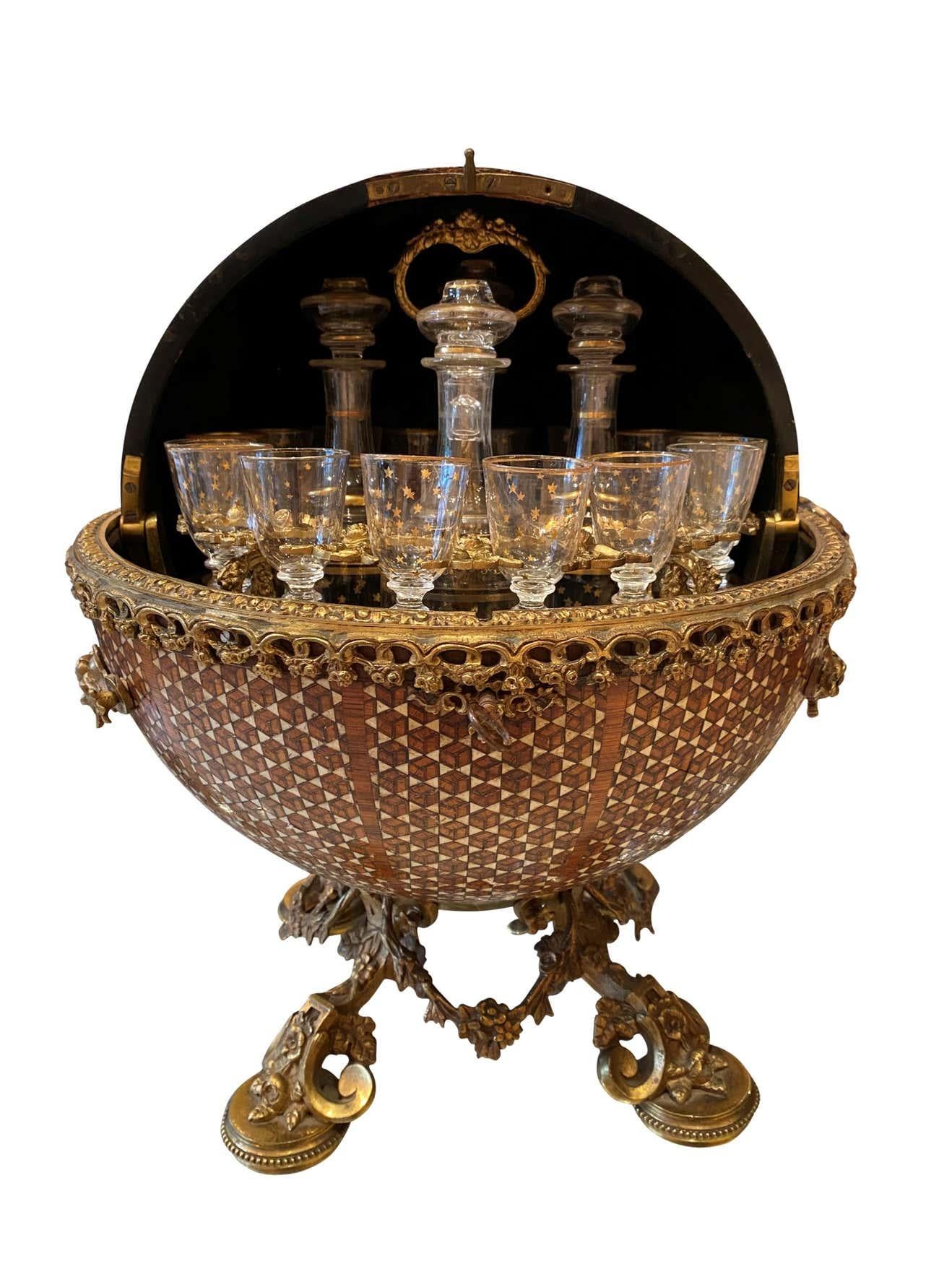 Antique French Liquor Caddie, Siglo XIX en venta 4