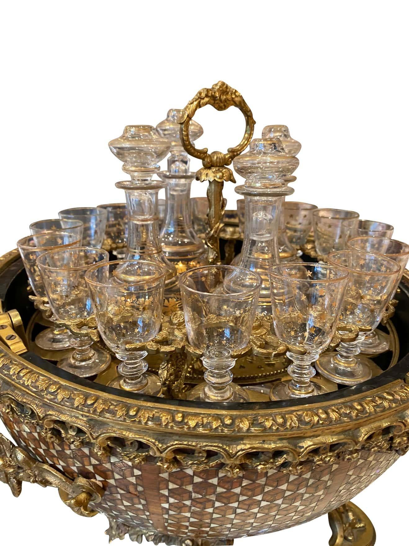 Antique French Liquor Caddie, Siglo XIX en venta 8