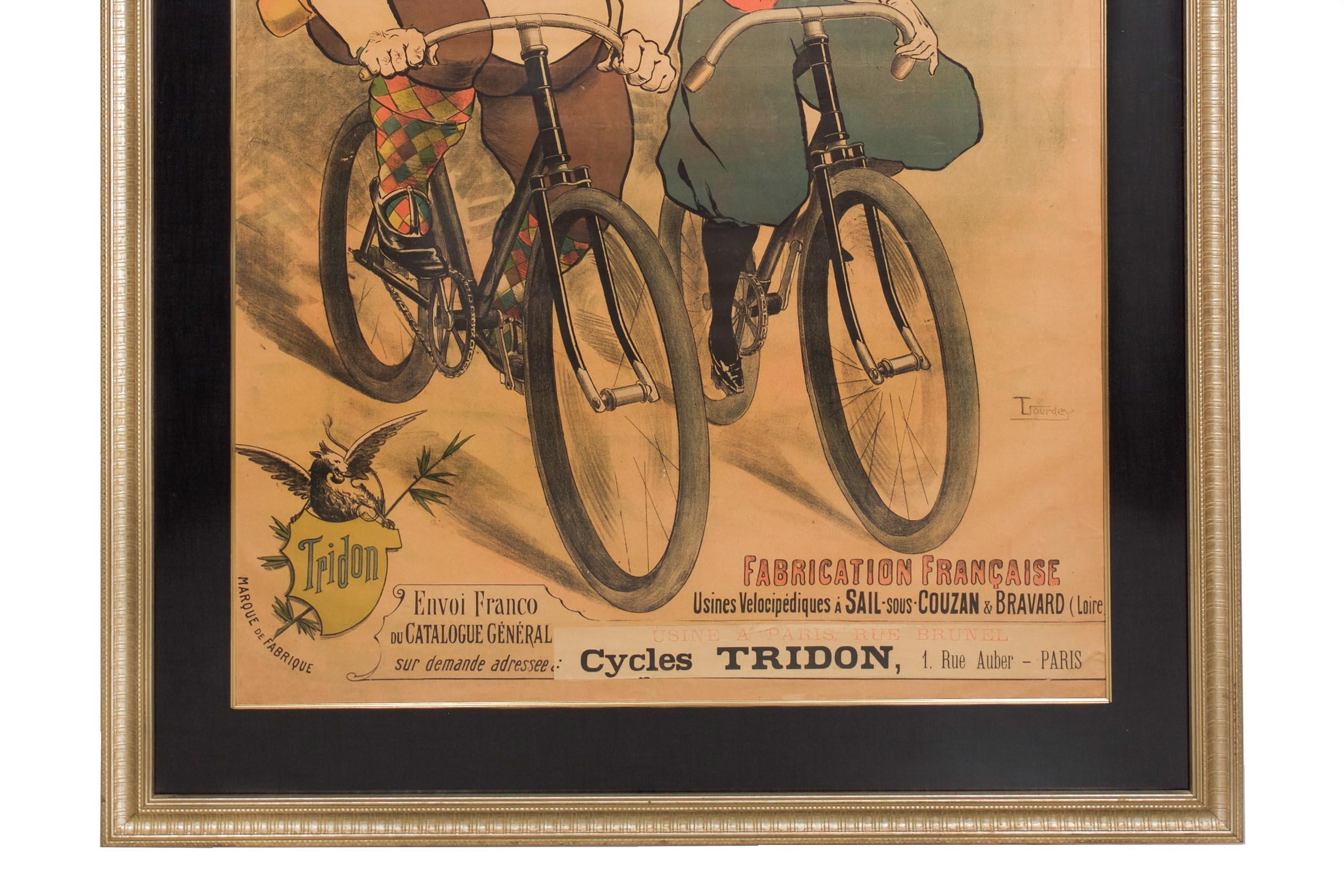Antique French Lithograph Poster 