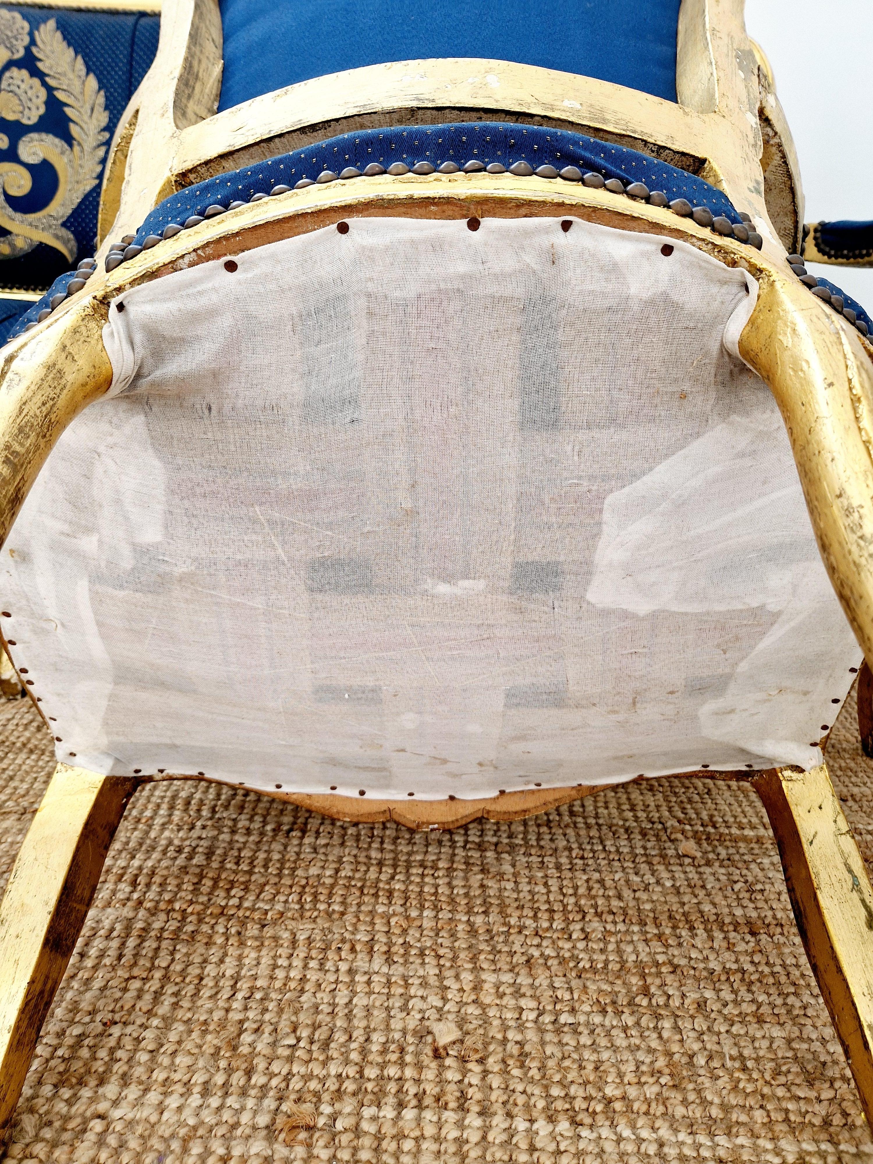 Antique French Living Room Set Sofá Y Sillas en Bueno estado para la venta en Buxton, GB
