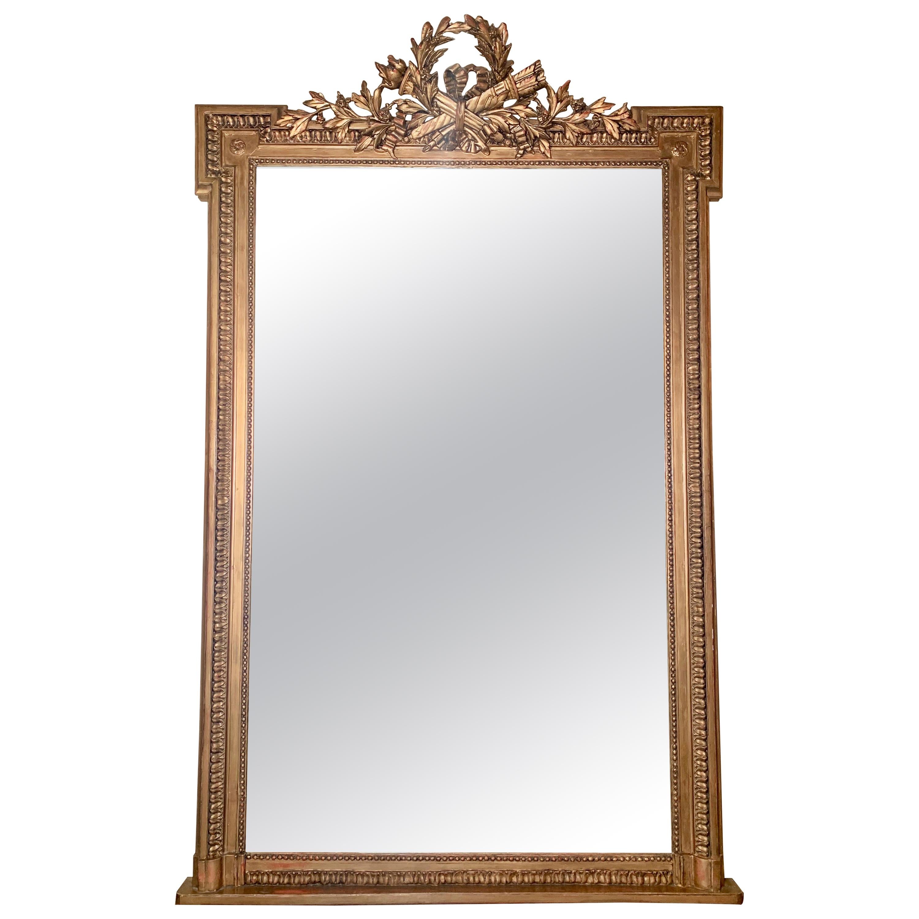 Antique French Louis 16th Mirror, circa 1880