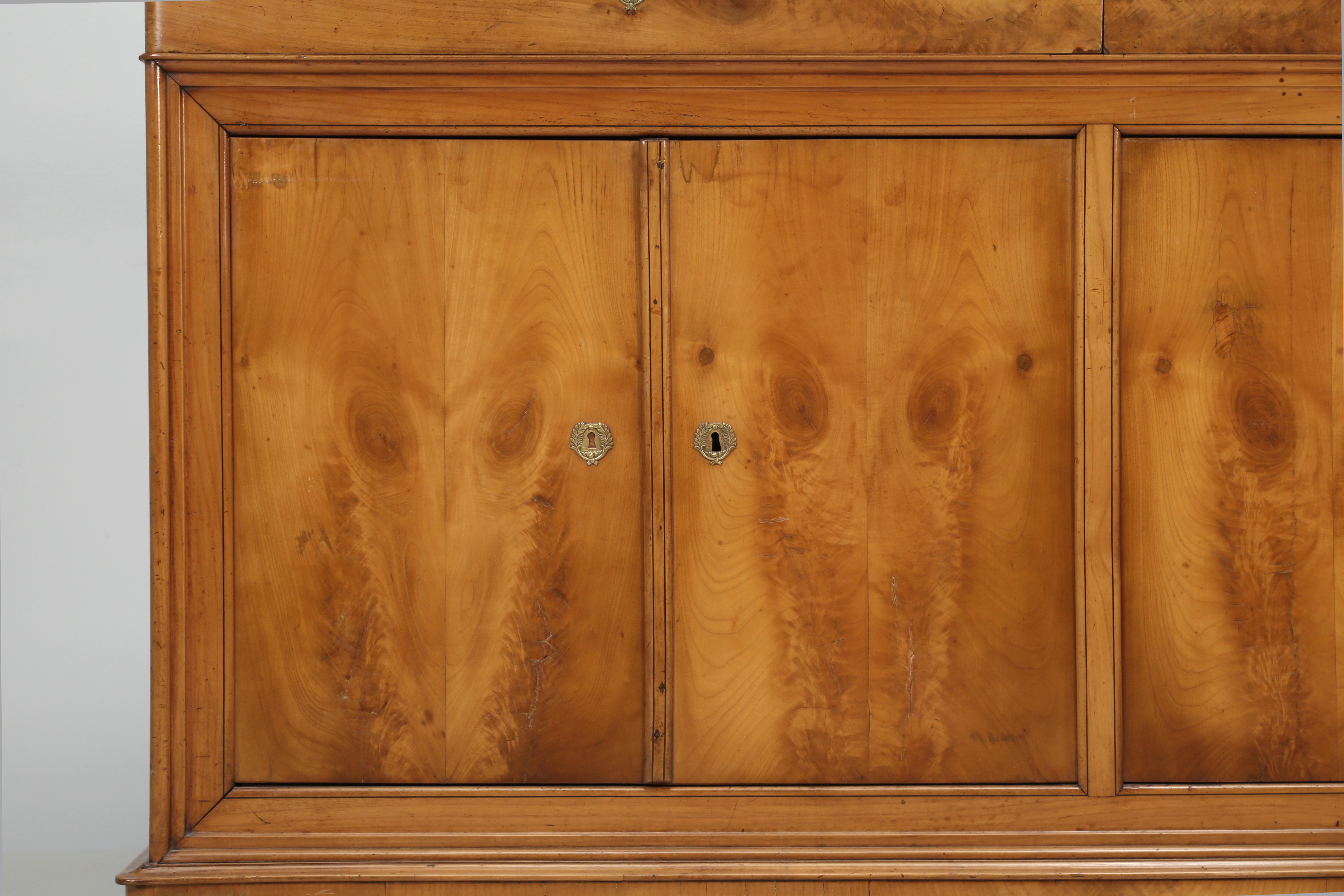Antique French Louis Philippe Buffet circa 1825 in Cherrywood with Marble Top 9