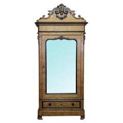 Antique French Louis Philippe Burl Walnut Marble-Top Commode