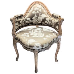 Antique French Louis Philippe Carved Fauteuil De Bureau