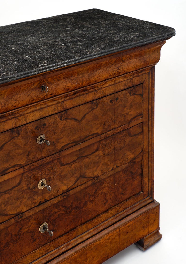 Antique French Louis Philippe Chest with Marble Top at 1stdibs