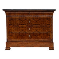 Antique French Louis Philippe Chest with Marble Top