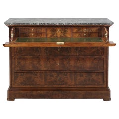 Antique French Louis Philippe Cómoda Extraíble Secretario Almacenamiento Oculto Restaurado