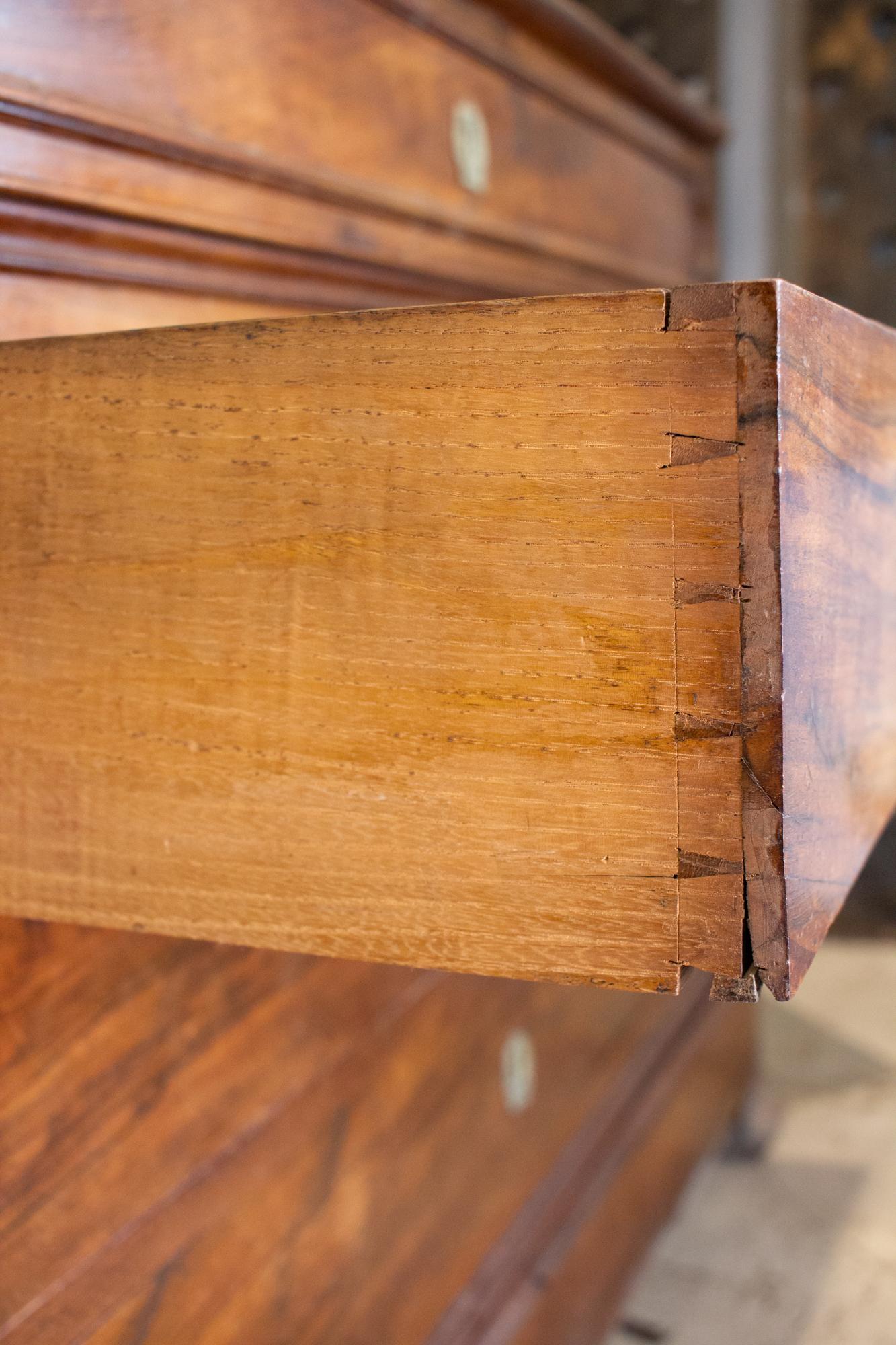 Antique French Louis Philippe Commode with Bureau Drawer in Mahogany 7