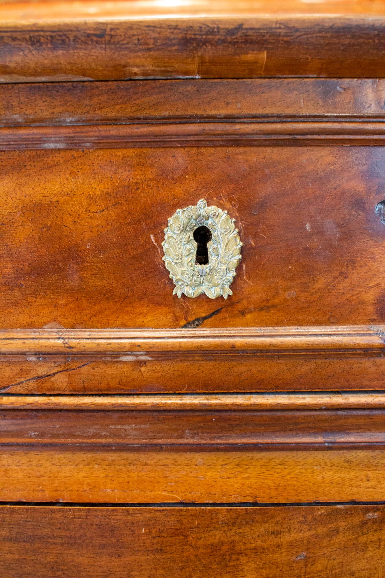 Antique French Louis Philippe Commode with Bureau Drawer in Mahogany 9