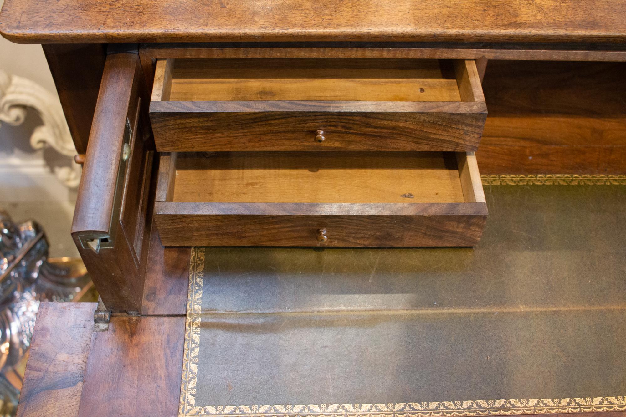 Antique French Louis Philippe Commode with Bureau Drawer in Mahogany 3