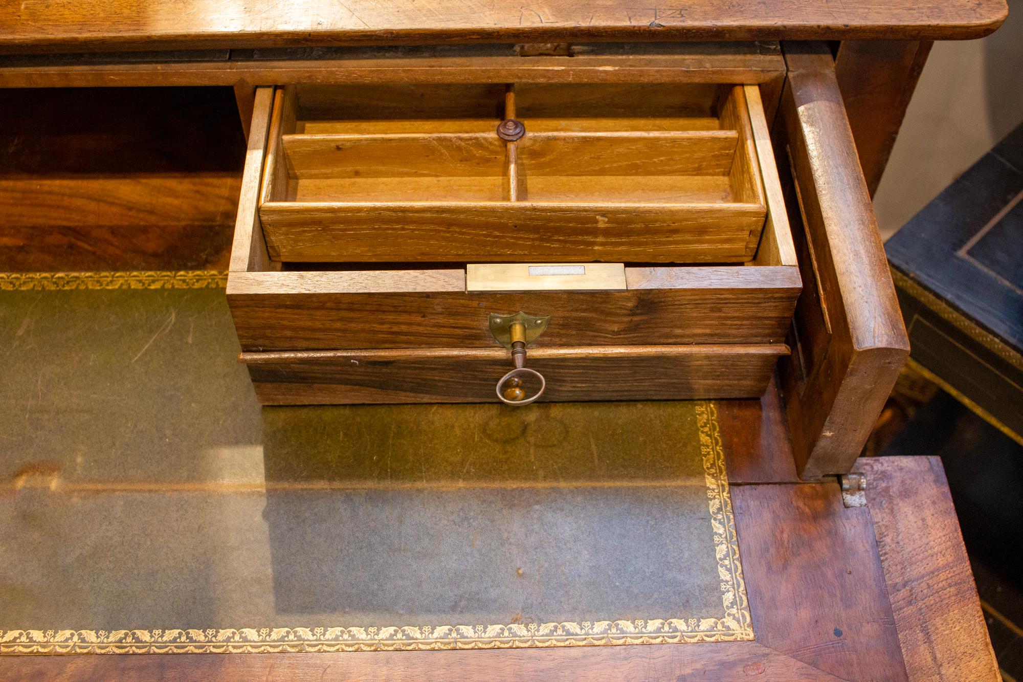 Antique French Louis Philippe Commode with Bureau Drawer in Mahogany 4