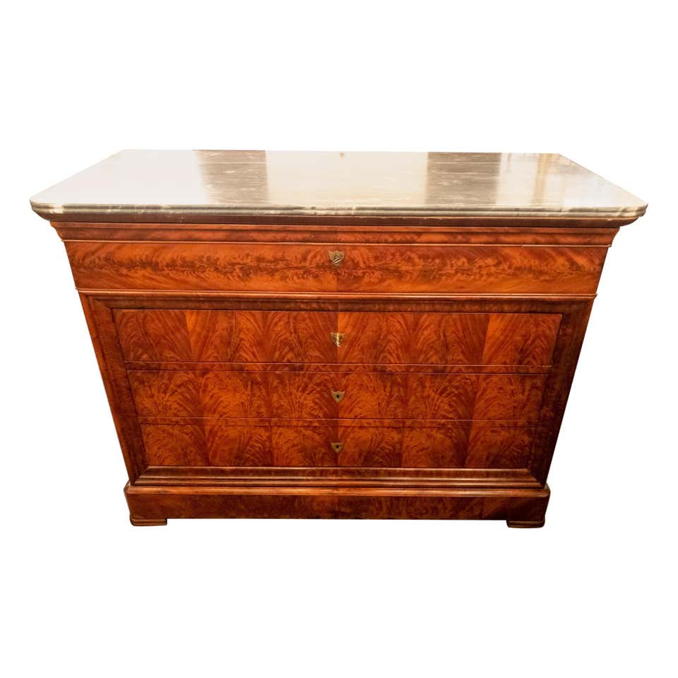 Antique French Mahogany Commode with hidden Secretary at 1stDibs
