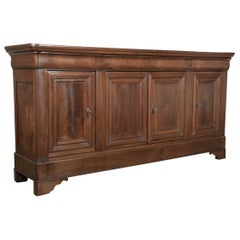 Antique French Louis Philippe Enfilade Buffet with Bookmatched Front